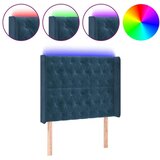  Posteljno vzglavje temno modro 93x16x118/128 cm žamet, (20933917) | Shoptok.si