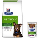 Hill’s Prescription Diet Metabolic suha hrana + mokra hrana gratis! - 6,5 kg Weight Management piletina + 3 x 354 g Weight Management govedina i povrće | shoptok.hr