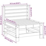  Sekcionalna sofa Čvrsto borovo drvo Vosak Smeđa - Vosak smeđa bor srednja sofa | shoptok.hr