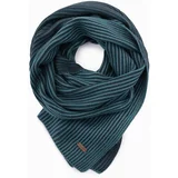 Ombre Knitted men's two-tone striped scarf - navy blue and sea