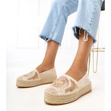 Gemre Beige embroidered platform espadrilles Lorina | shoptok.hr
