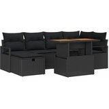  Sjedeća garnitura za vrt 7 kom. Crna poliratan 232 x 122 x 85 cm | shoptok.hr