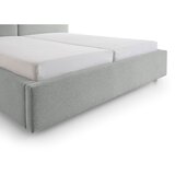 Meise Möbel Siva oblazinjena zakonska postelja s prostorom za shranjevanje z letvenim dnom 160x200 cm Cube – | Shoptok.si