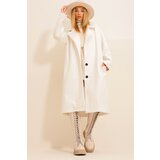 Trend Alaçatı Stili Women Ecru Cachet Unlined Long Coat | shoptok.hr