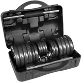 Rebel ACTIVE Set podesivih tegova od livenog gvozdja sa sipkom u koferu 30kg RBA-2327-30 | Eponuda.com