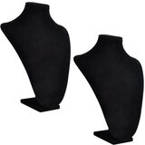 Stalak/poprsje za ogrlice flanelsko crno 2 komada | shoptok.hr