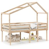 vidaXL Visoki krevet s krovom 90 x 200 cm od masivne borovine | shoptok.hr