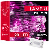 MIKRO LED lampice na baterije, 20 LED dioda - Roza Cijene