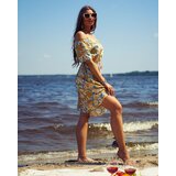 Resti Women's floral mini dress a'la hiszpanka in beige | Shoptok.si