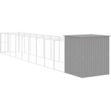  Kućica za pse s igralištem svjetlosiva 165x1067x181 cm čelična | shoptok.hr