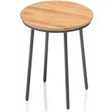 KETTLER TRIBE miza Ø 40 cm – antracit / tikovina