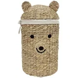 Otroška škatla za shranjevanje iz vodne hijacinte v naravni barvi ø 30x56 cm Bear –