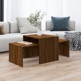  Set stolića za kavu boja hrasta 100x48x40 cm konstruirano drvo | shoptok.hr