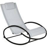 Outsunny vrtni gugalni stol z ničelno gravitacijo, ergonomski vrtni stol z blazinami in dihajočo tkanino za notranjo in zunanjo uporabo, siv, (20754310) | Shoptok.si