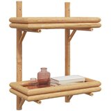  Polica na zidu s policom Zidne Smeđa 39 x 26 x 60 cm bambus | Eponuda.com