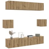 Furnova TV omara 6-delna stenski artisan hrast inženirski les, (21924243) | Shoptok.si