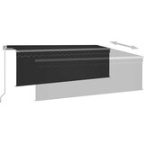 Tenda na ručno uvlačenje s roletom LED 4,5 x 3 m antracit | shoptok.hr