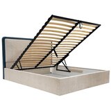 Bobochic Paris Plavi/bež podstavljeni bračni krevet s prostorom za odlaganje s podnicom 180x200 cm Mara – | shoptok.hr