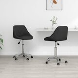 Maison Chic Vrtljivi Jedilni stoli - Vzorci stoli 2 kosa črno umetno usnje A1798, (22031185) | Shoptok.si