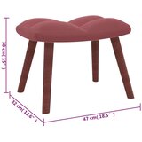  Stol za sproščanje s stolčkom roza žamet, (20821697) | Shoptok.si