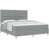  s opruga kutije Svijetlo siva 180 x 200 cm tkanina | shoptok.hr