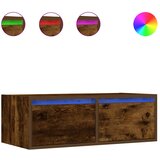Maison Chic TV omarica - TV stojalo - Televizijska omarica z LED lučkami dimljeni hrast 75x35,5x25 cm, (21700533) Cene