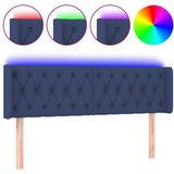 Maison Chic led posteljno vzglavje - vzglavna omarica - nočna omarica modro 163x16x78/88 cm blago, (21711428) | Shoptok.si