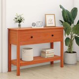  Konzolna stolica s ladicama Vosak smeđa 100 x 35 x 75 cm | shoptok.hr