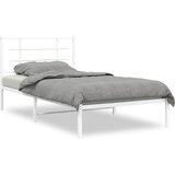  The Living Store Kovinski posteljni okvir z vzglavjem bel 100x190 cm - Posteljni Okvir, (21529858) | Shoptok.si