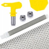 Rosfix SET BRIZGALNA GLAVA 517 + 2X TESNILO ŠOBE + FILTER 60 MESH – ZA AGREGAT | 25 CM, Ø0,017", 93,5 MM, (5000073745) | Shoptok.si