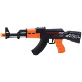  Puška za igru AK47 sa zvučnim i svjetlosnim efektima - crno/narančasta | shoptok.hr