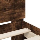  Okvir za krevet s uzglavljem boja hrasta 200x200 cm drveni | shoptok.hr