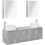  Set ormarića za kupaonicu 5 kom. Betonska siva | shoptok.hr
