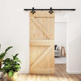  Klizna vrata 85 x 210 cm Čvrsta borovina (neobrađena) | shoptok.hr