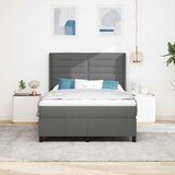  LED Box Spring Krevet Tamno siva 140 x 190 cm tkanina | shoptok.hr