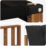  Set vanjskih sofa 9 pcs Prirodna i crna Čvrsto drvo akacije | Eponuda.ba