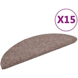 vidaXL samoljepljivi otirač za stepenice 15 kom igličasti 56x17x3 cm smeđi | shoptok.hr