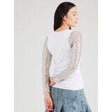Guess Top srebrno-siva / bela / biserno bela | Shoptok.si