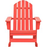 vidaXL Vrtna stolica za ljuljanje Adirondack masivna jelovina crvena | shoptok.hr