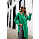 Fasardi Oversized warm green tunic with asymmetrically cut side | shoptok.hr