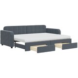  Dnevni krevet na razvlačenje tamnosivi 80 x 200 cm baršunasti | shoptok.hr