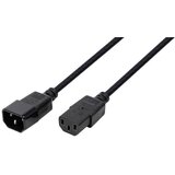 Logilink tok priključni kabel [1x ženski konektor IEC C14 - 1x ženski konektor IEC C13\, 10 A] 1.80 m črna, (20415118) | Shoptok.si