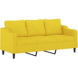  Trosjed s tabureom svjetložuti 180 cm od tkanine | shoptok.hr