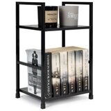 Modern Home Drvena polica sa dva nivoa loft black | ePonuda.com