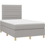  Krevet s oprugama i madracem LED svjetlosivi 120x190 cm tkanina | shoptok.hr