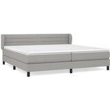 Maison Chic Box spring postelja - Vzmetna postelja z vzmetnico svetlo siva 200x200 cm blago SL13814, (21908819) | Shoptok.si