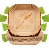 BioBake Biorazgradivi papir za pečenje u fritezi na vrući zrak, 16 cm – kvadratni, 50 komada | shoptok.hr