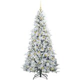 vidaXL Umetno Zložljivo Božično Drevo Zelena 210 cm PE in PVC | Shoptok.si