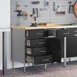 vidaXL 2-delni delovni kabinet set Črna in Siva, Inženirski les in Jeklo, (22047388) | Shoptok.si