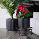 Kondela Podstavek za cvetlične lonce, kovina/črna, DEMBEL | Shoptok.si
